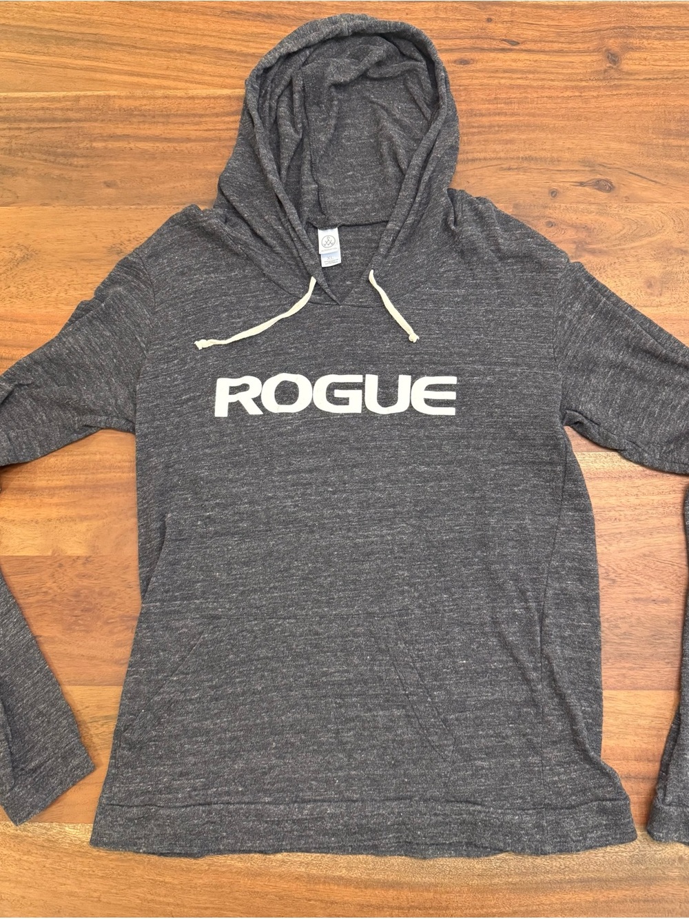 Rogue Charcoal Gray Hoodie with White Logo